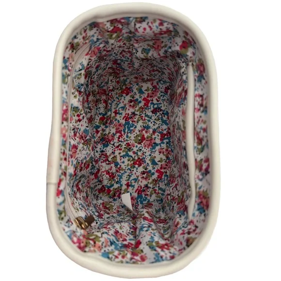 Wicker Tan & White Mini Handbag Crossbody Shoulder Purse Alyssa Bag - Picture 7 of 10